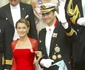 Regina Letizia și Regele Felipe la nunta regilor danezi din anul 2004