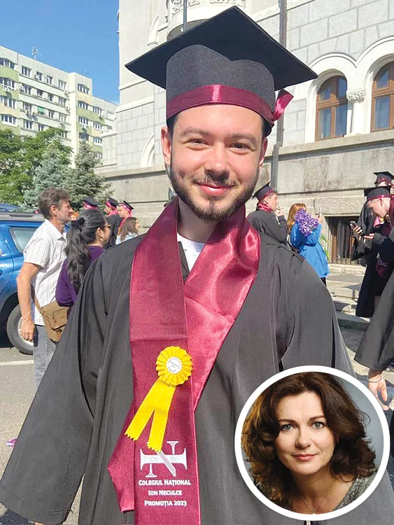 Fiul actriței Simona Mihăescu a terminat „Neculce”