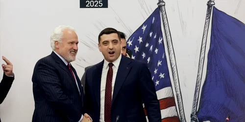 George Simion alături de Matthew Schlapp, președintele Uniunii Conservatoare Americane, un lobbyist loial preşedintelui american FOTO EPA-EFE