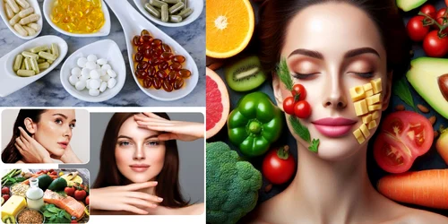 Vitamine și nutrienți esențiali pentru o piele sănătoasă și strălucitoare Colaj DMS