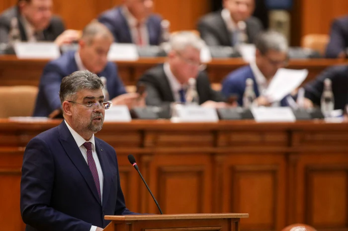 Ședința plenului reunit al Parlamentului României, în care Camera Deputaților și Senatul României votează pentru învestirea guvernului Marcel Ciolacu, în București. FOTO Inquam Photos / George Călin