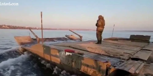 Retragerea rușilor din Herson. Foto: Captură video Twitter