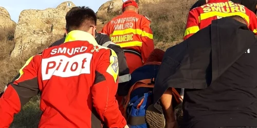 Elicopter SMURD în muntii Macinului FOTO ISU Tulcea