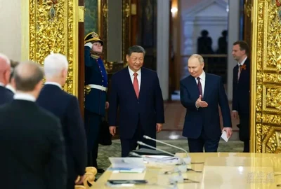 Putin Xi Jinping la Moscova foto X
